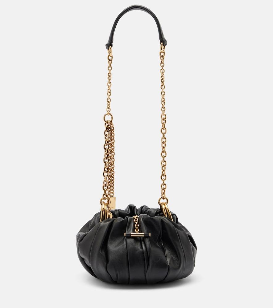 chloé chloé plissé small leather shoulder bag