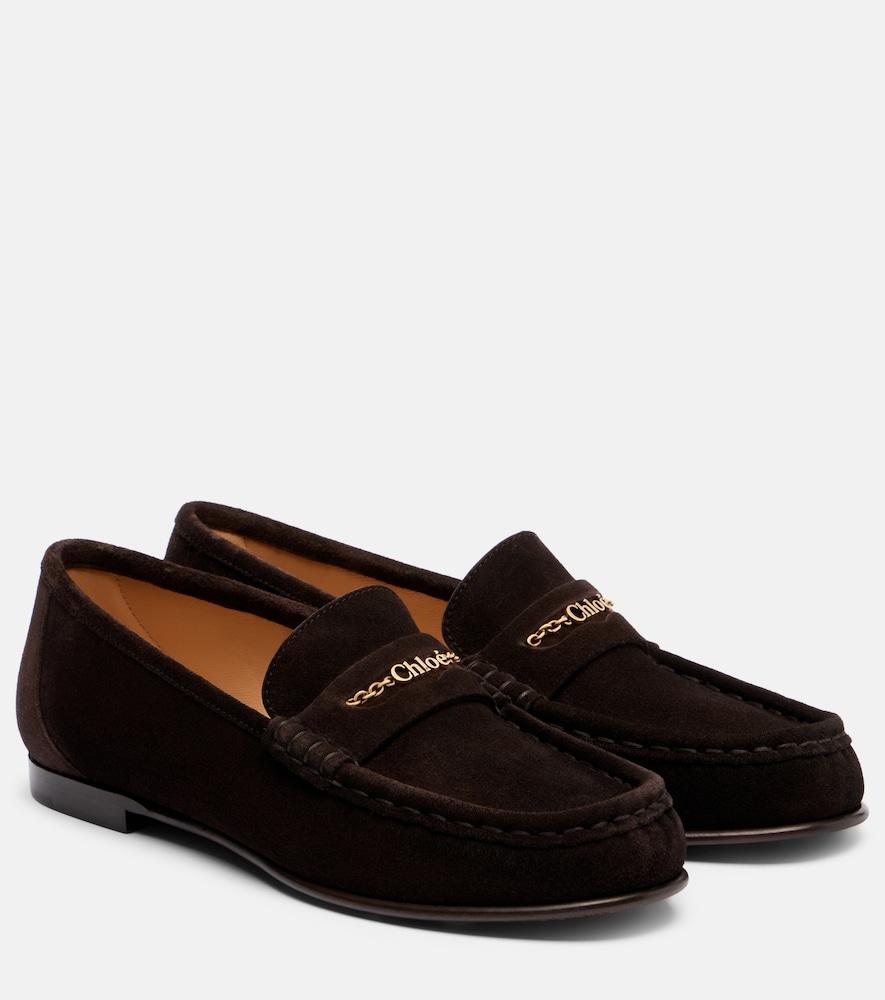 chloé chloé suede loafers