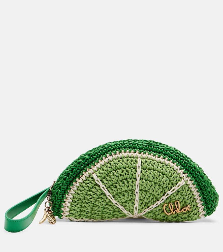 chloé chloé tropicus lime slice clutch