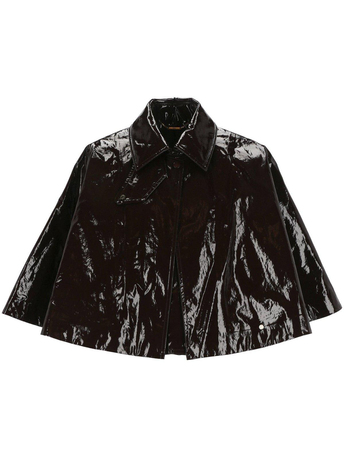 chloé collared cape jacket