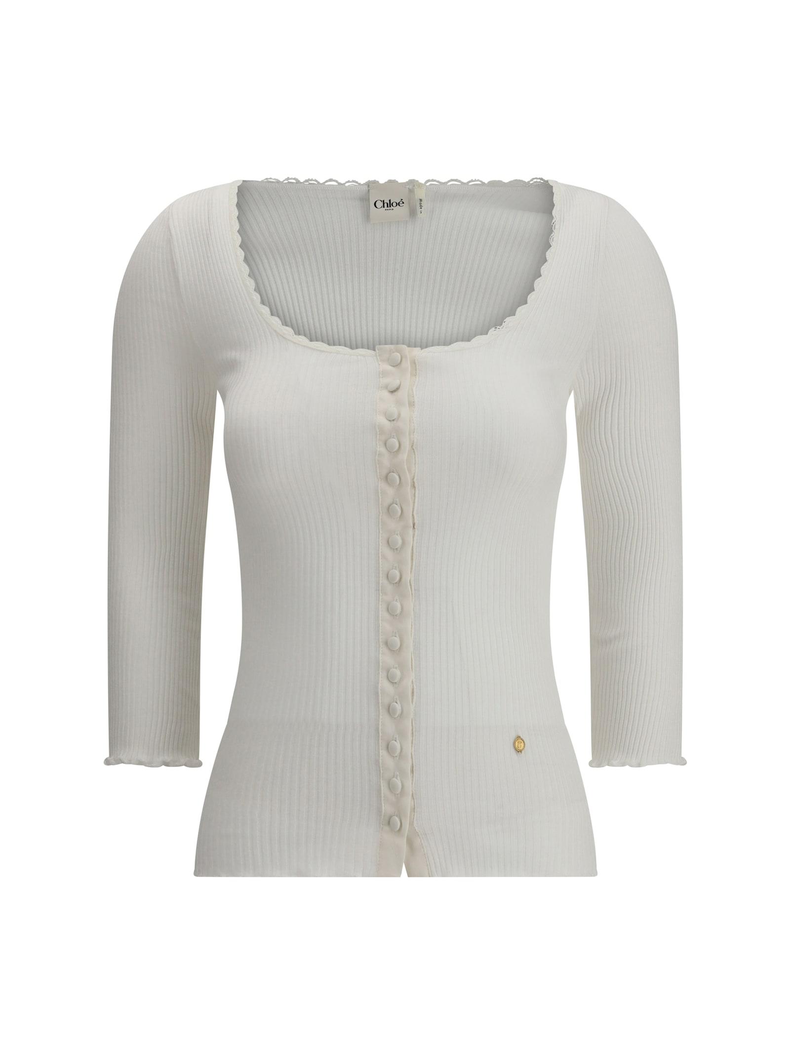 chloé cotton cardigan with button fastening