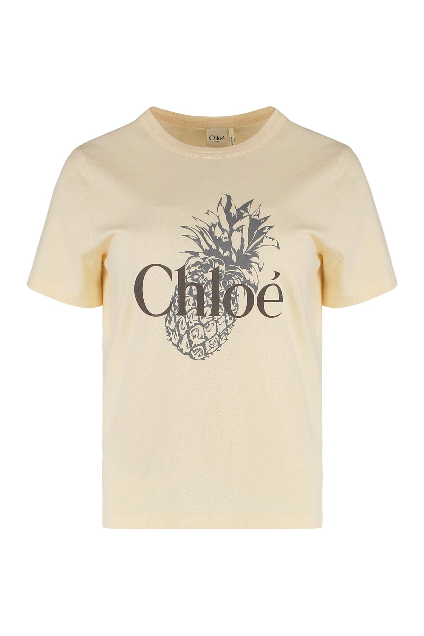 chloé cotton crew-neck t-shirt
