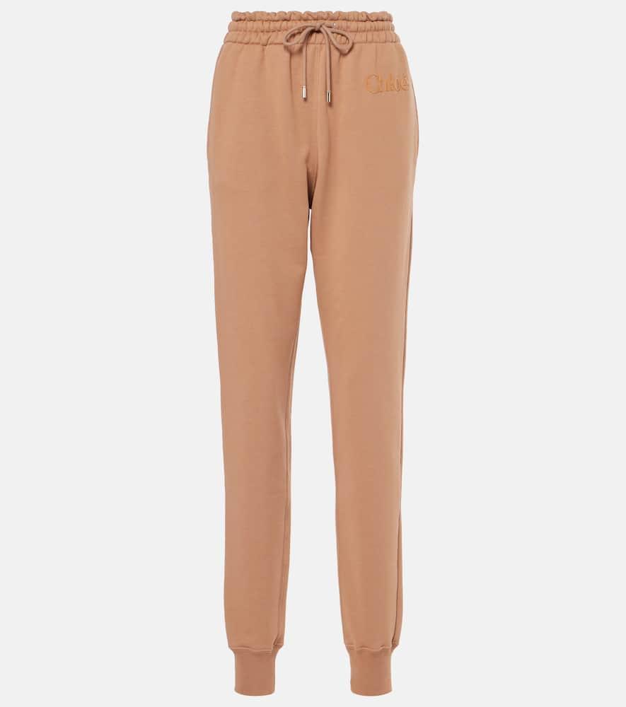 chloé cotton fleece sweatpants