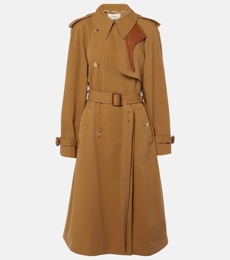 chloé cotton gabardine trench coat