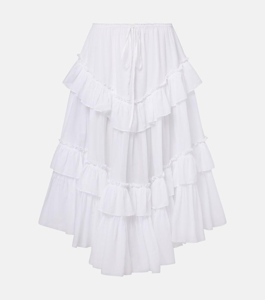 chloé cotton midi skirt