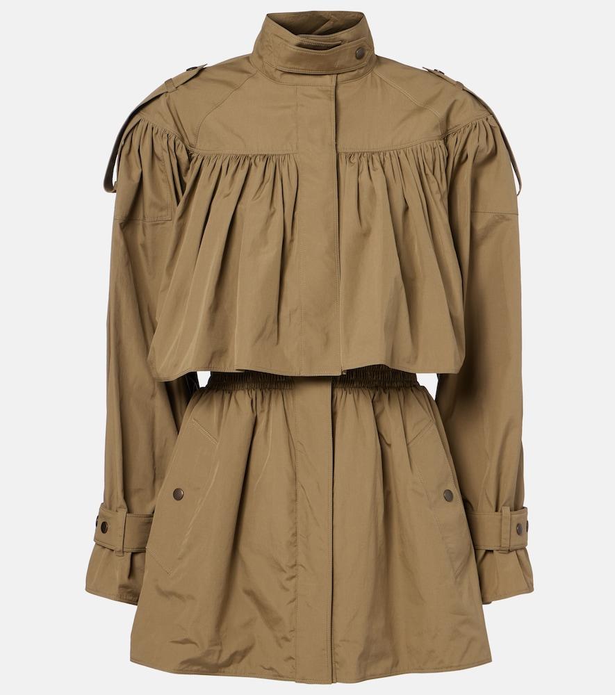 chloé cotton poplin trench coat