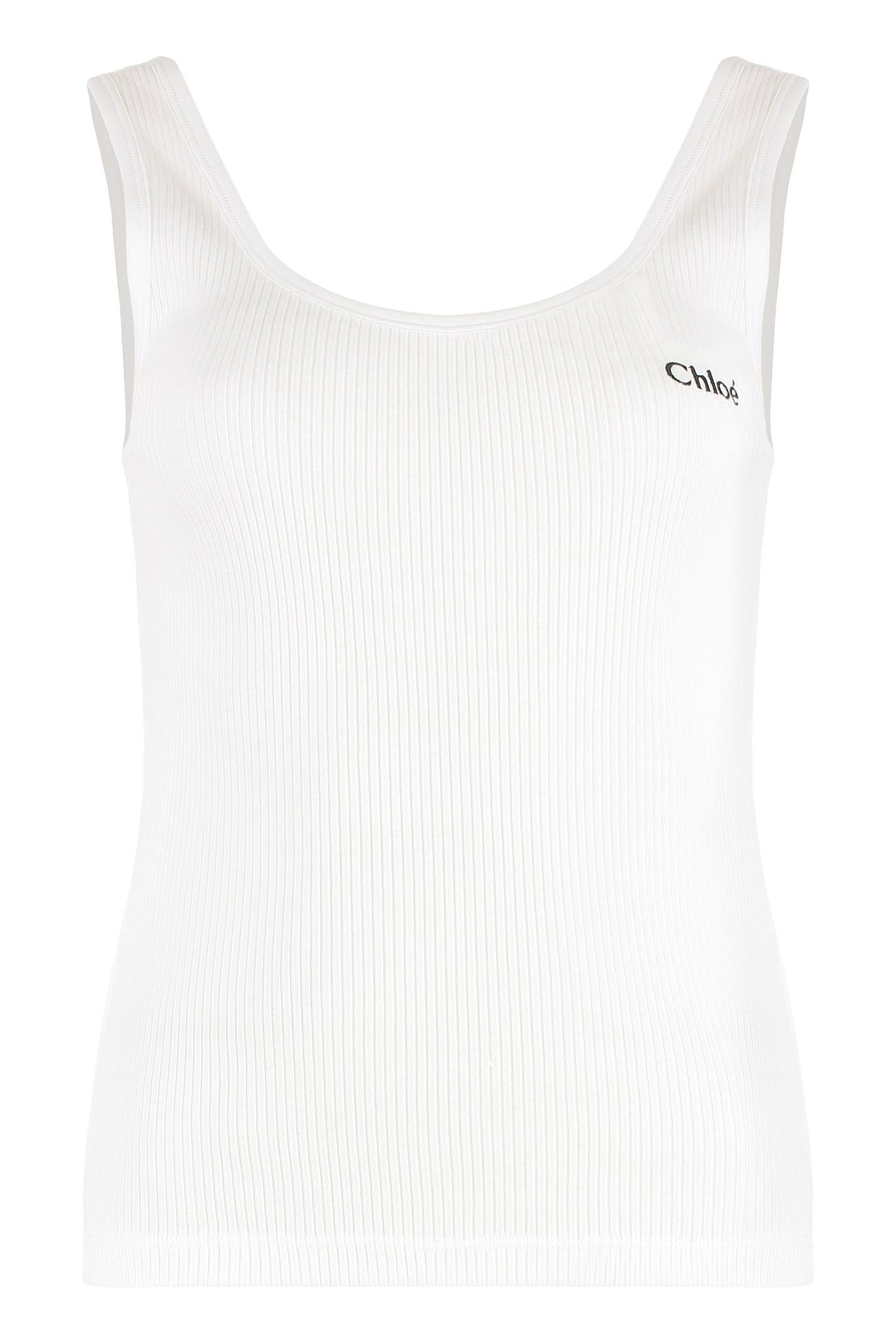 chloé cotton tank top