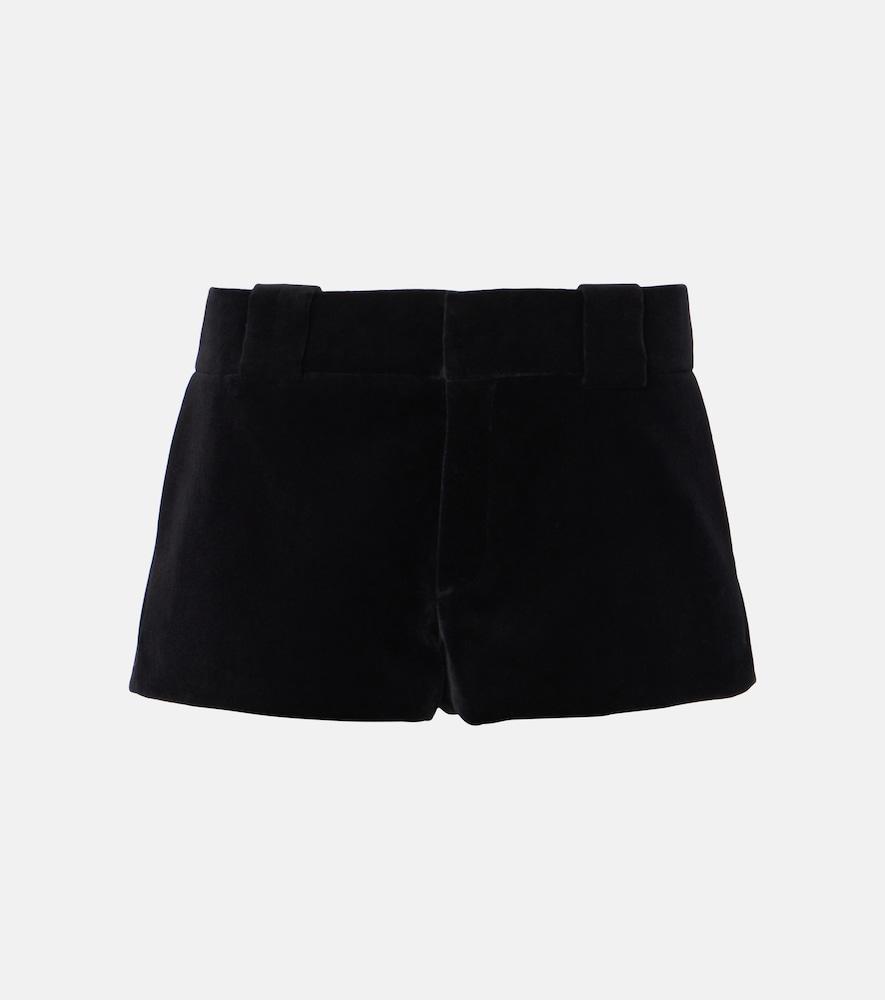 chloé cotton velvet shorts