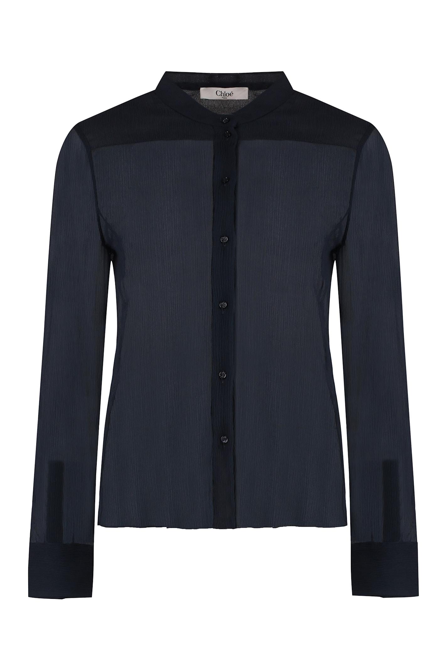 chloé crêpe-silk blouse