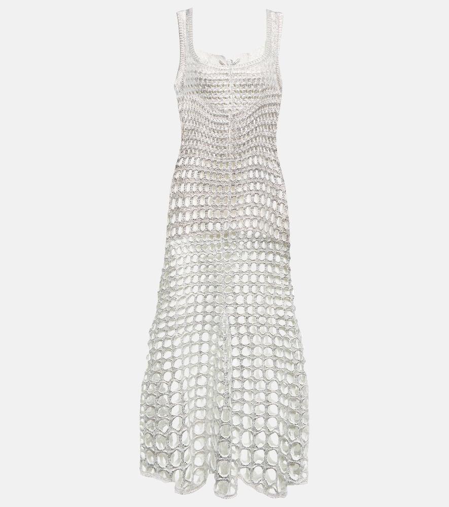 chloé crochet silk maxi dress