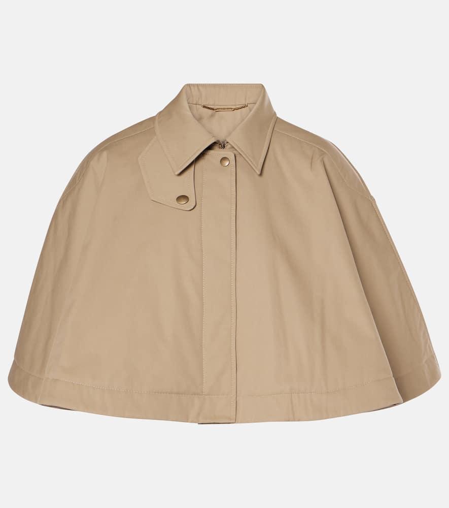 chloé cropped cotton gabardine cape