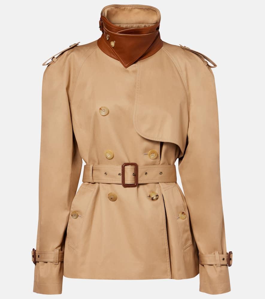 chloé cropped cotton gabardine trench coat