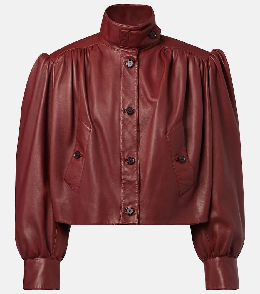 chloé cropped leather jacket