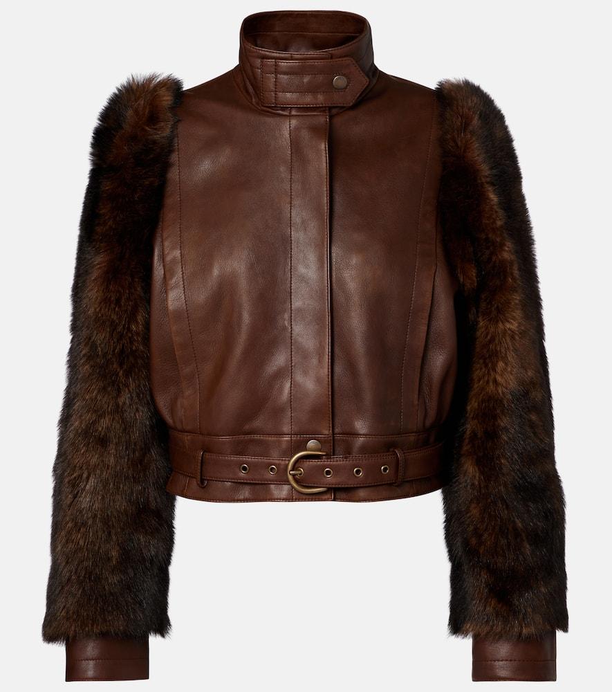 chloé cropped shearling