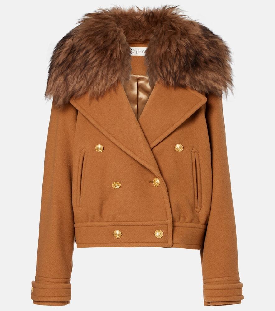 chloé cropped shearling