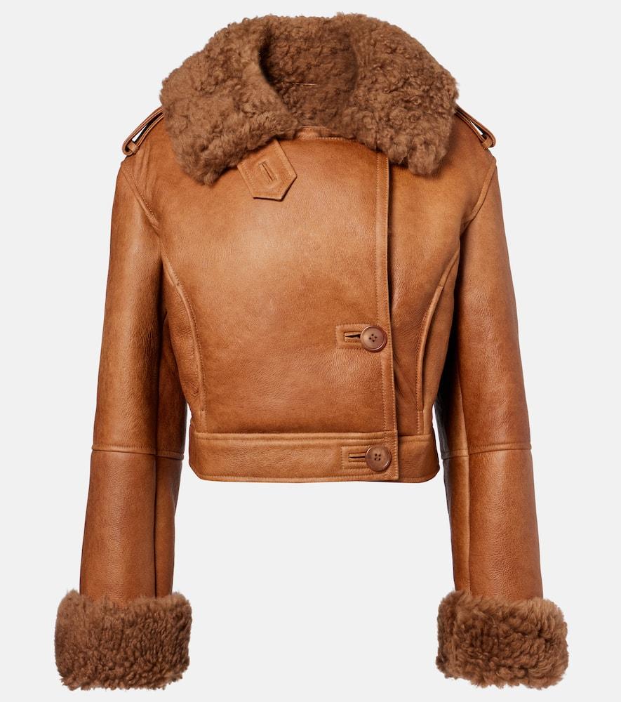 chloé cropped shearling