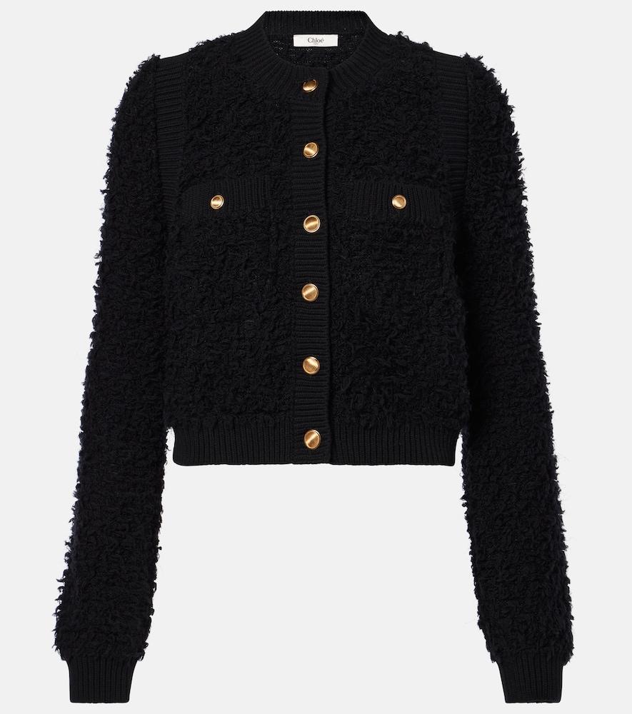 chloé cropped tweed jacket