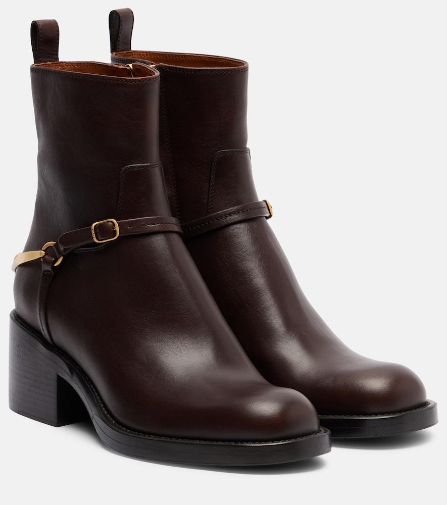 chloé dakota 60 leather ankle boots