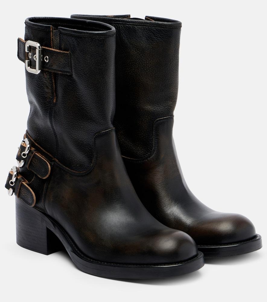 chloé dakota 60 leather biker boots