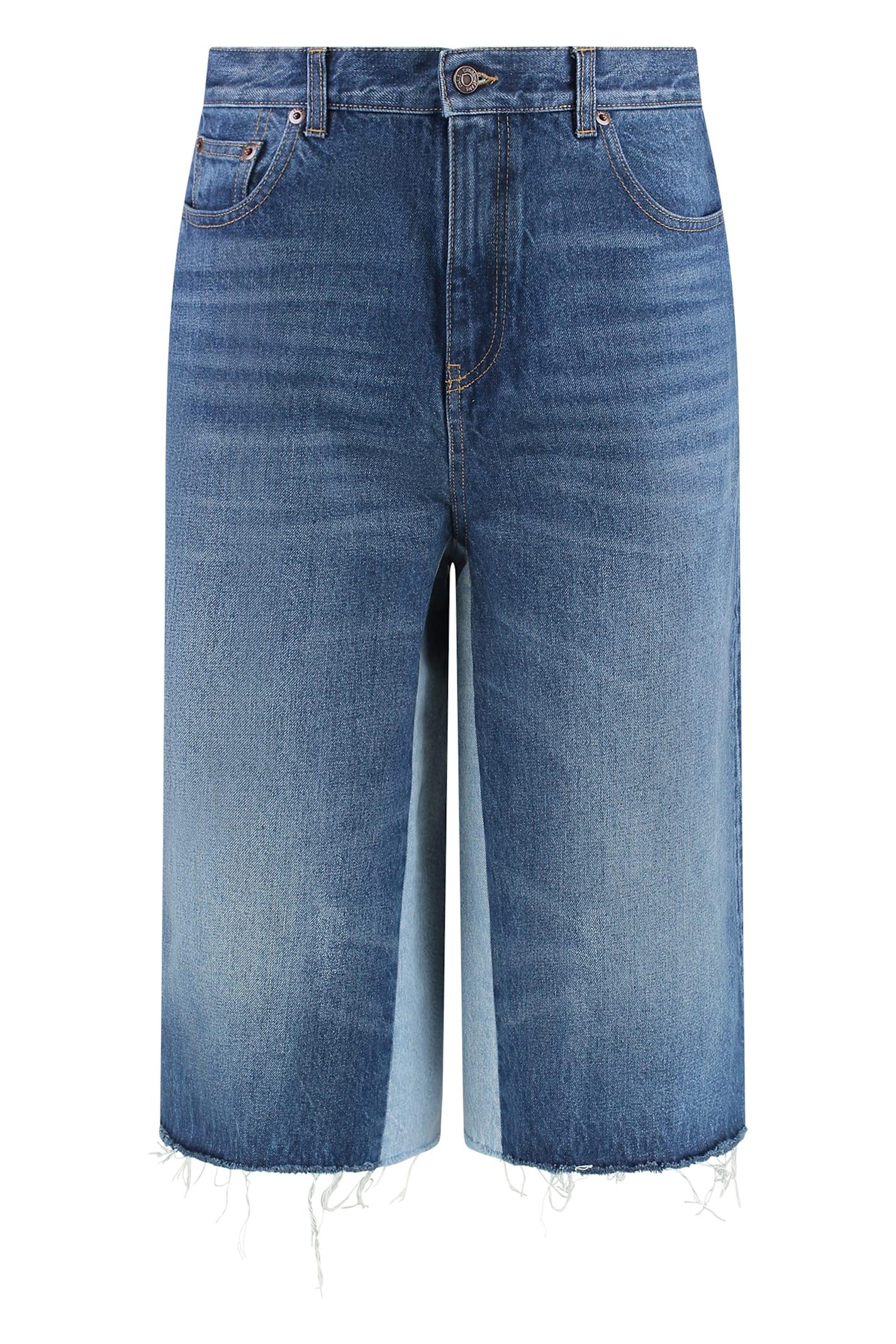 chloé denim bermuda shorts