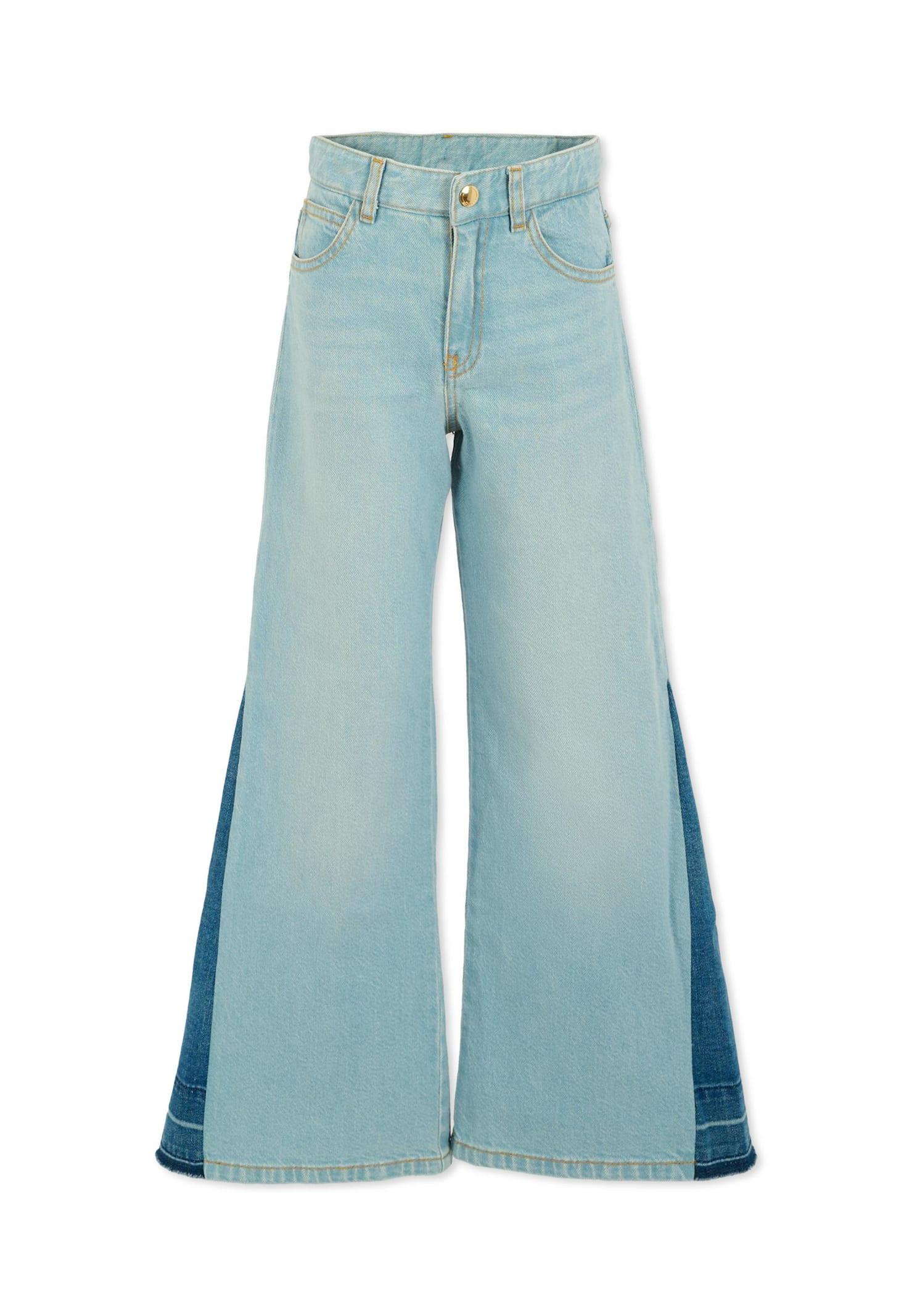 chloé denim jeans for girl with logo