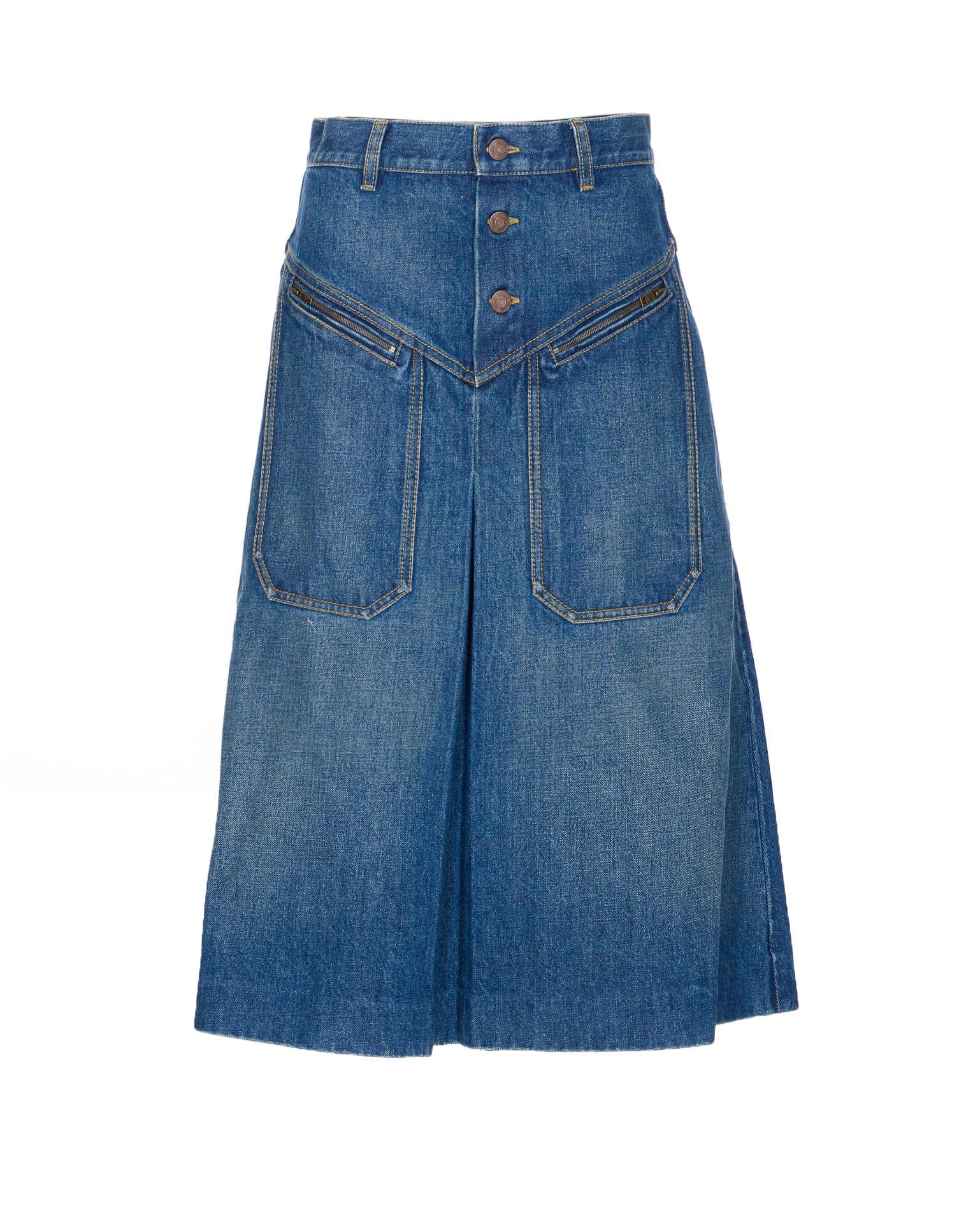chloé denim skirt