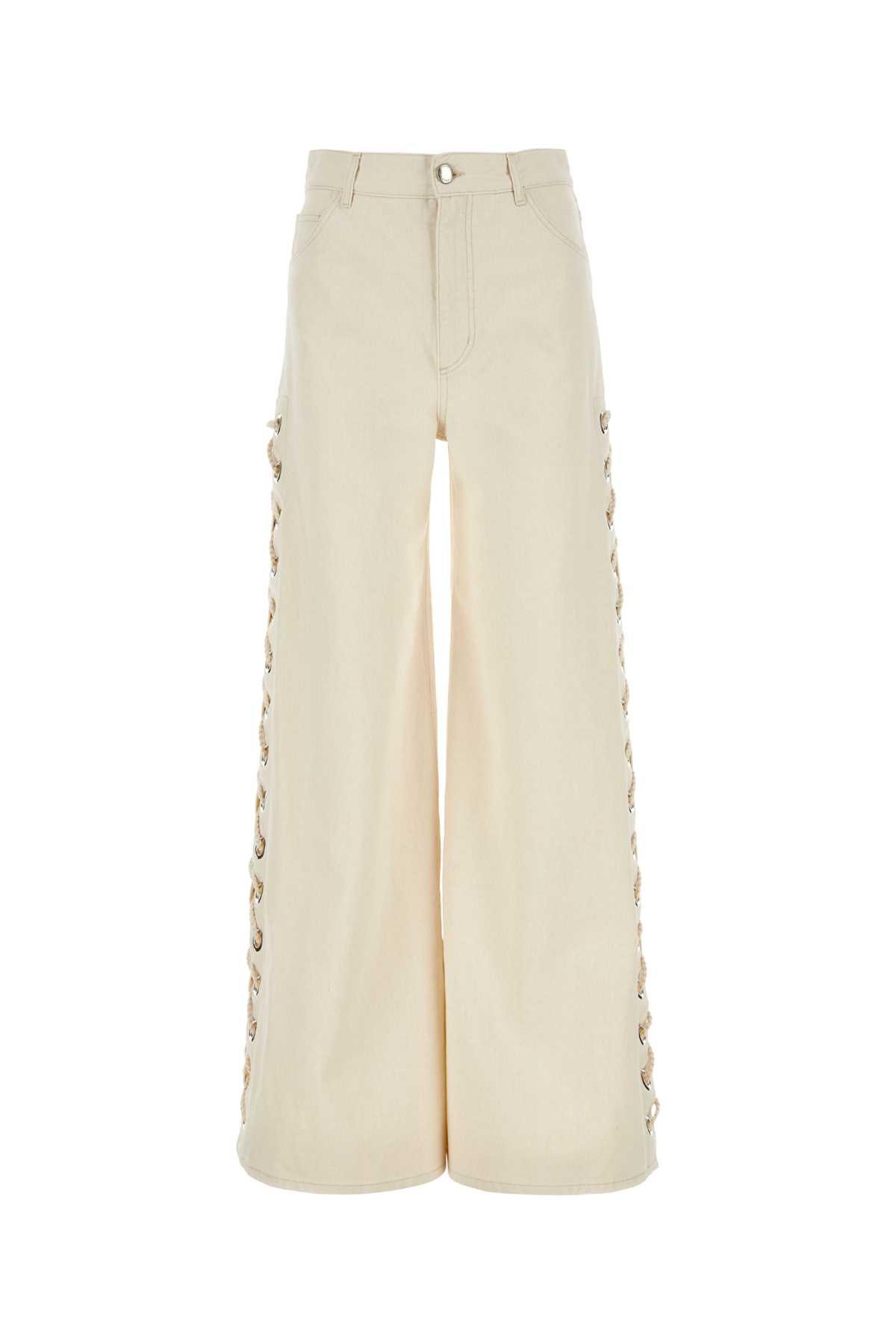 chloé denim wide-leg jeans