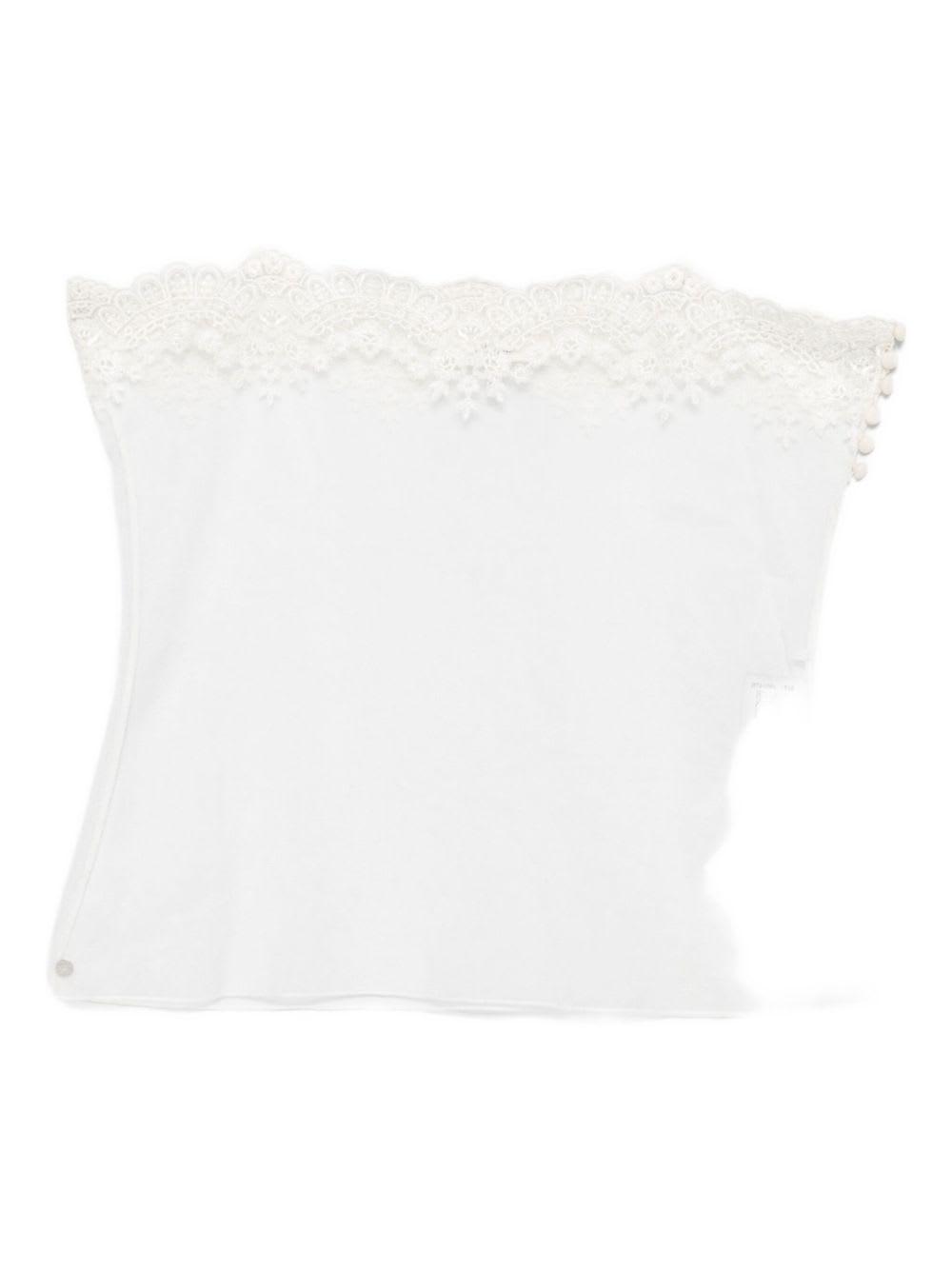 chloé embroidered lace top
