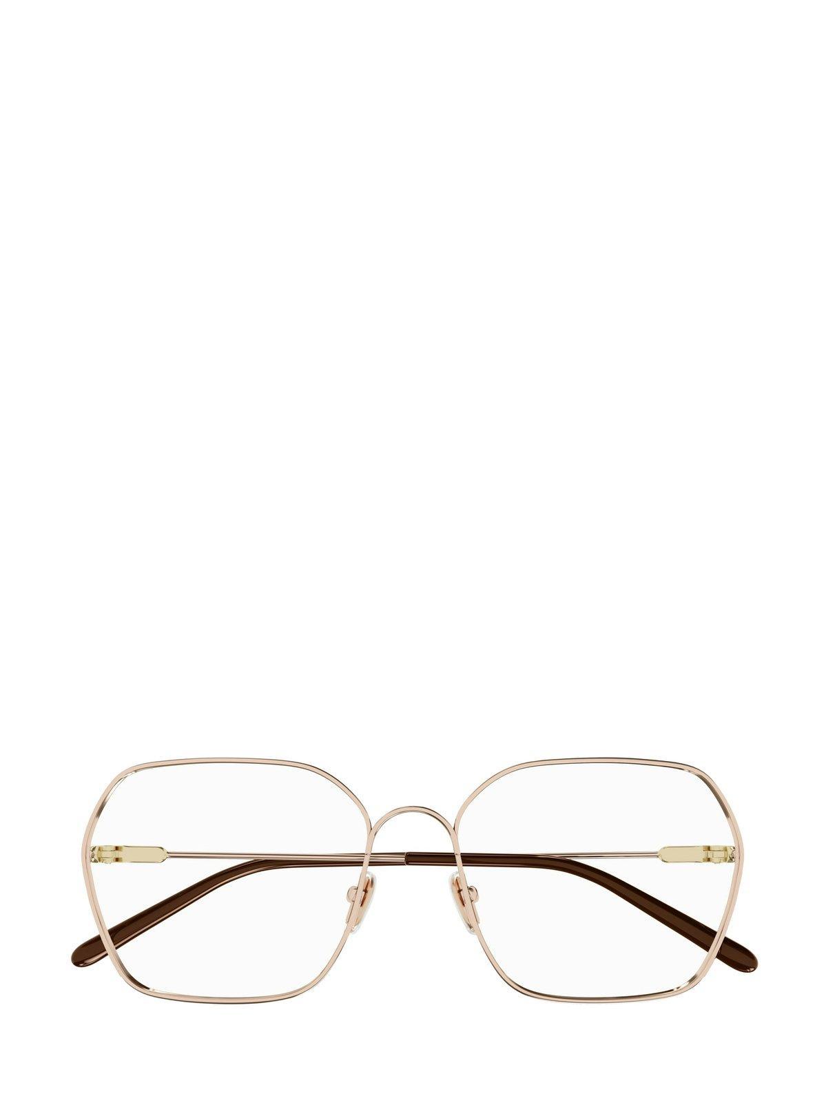 chloé eyewear geometric frame glasses