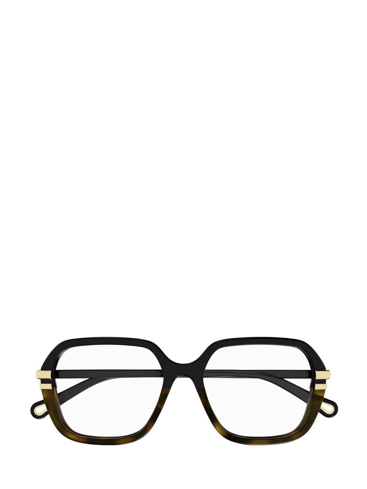 chloé eyewear rectangle frame glasses