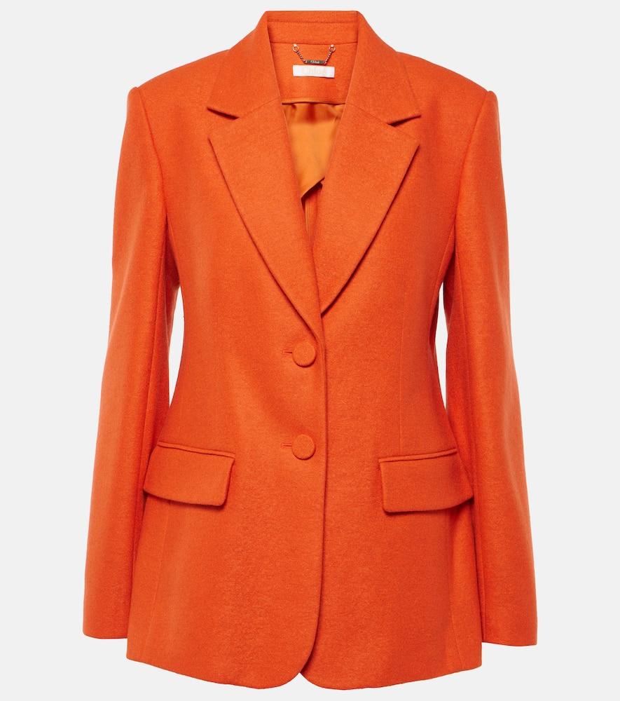 chloé felted wool and cashmere jersey blazer