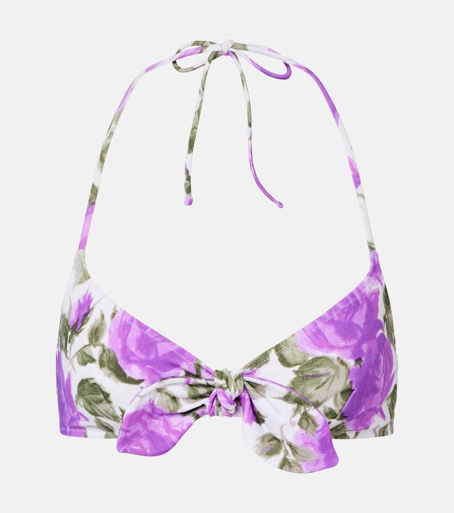 chloé floral bikini top
