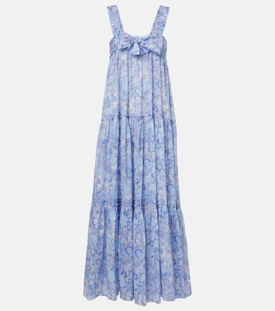 chloé floral cotton voile maxi dress