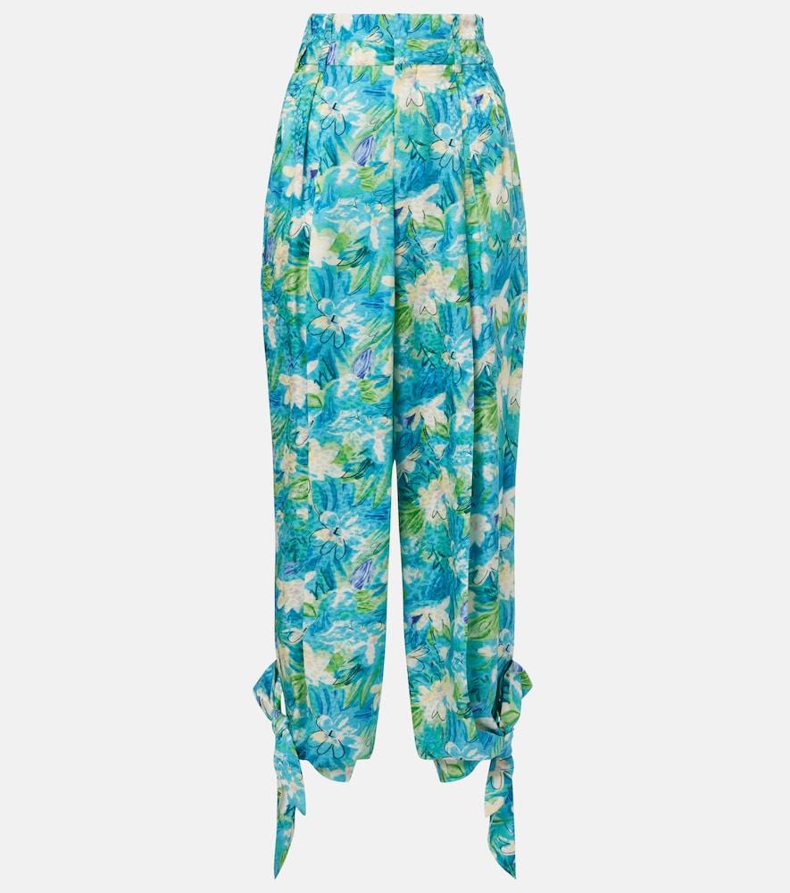 chloé floral silk balloon pants
