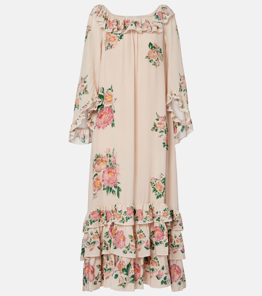 chloé floral silk crêpe de chine maxi dress