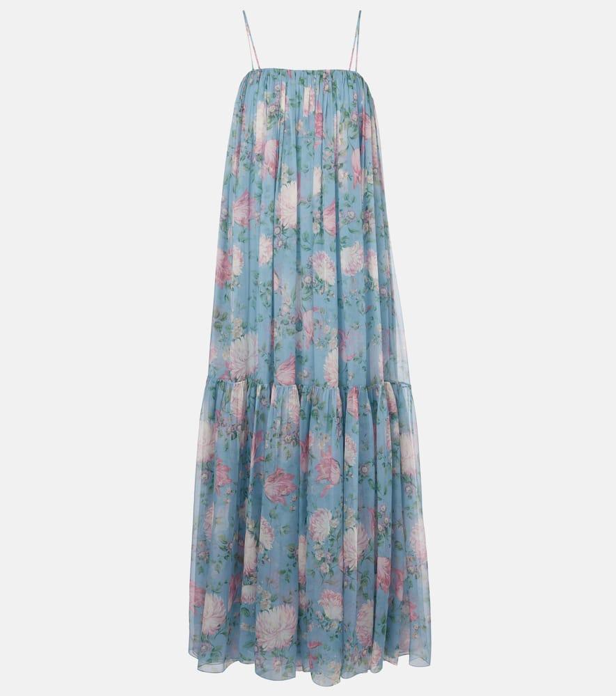 chloé floral silk muslin maxi dress