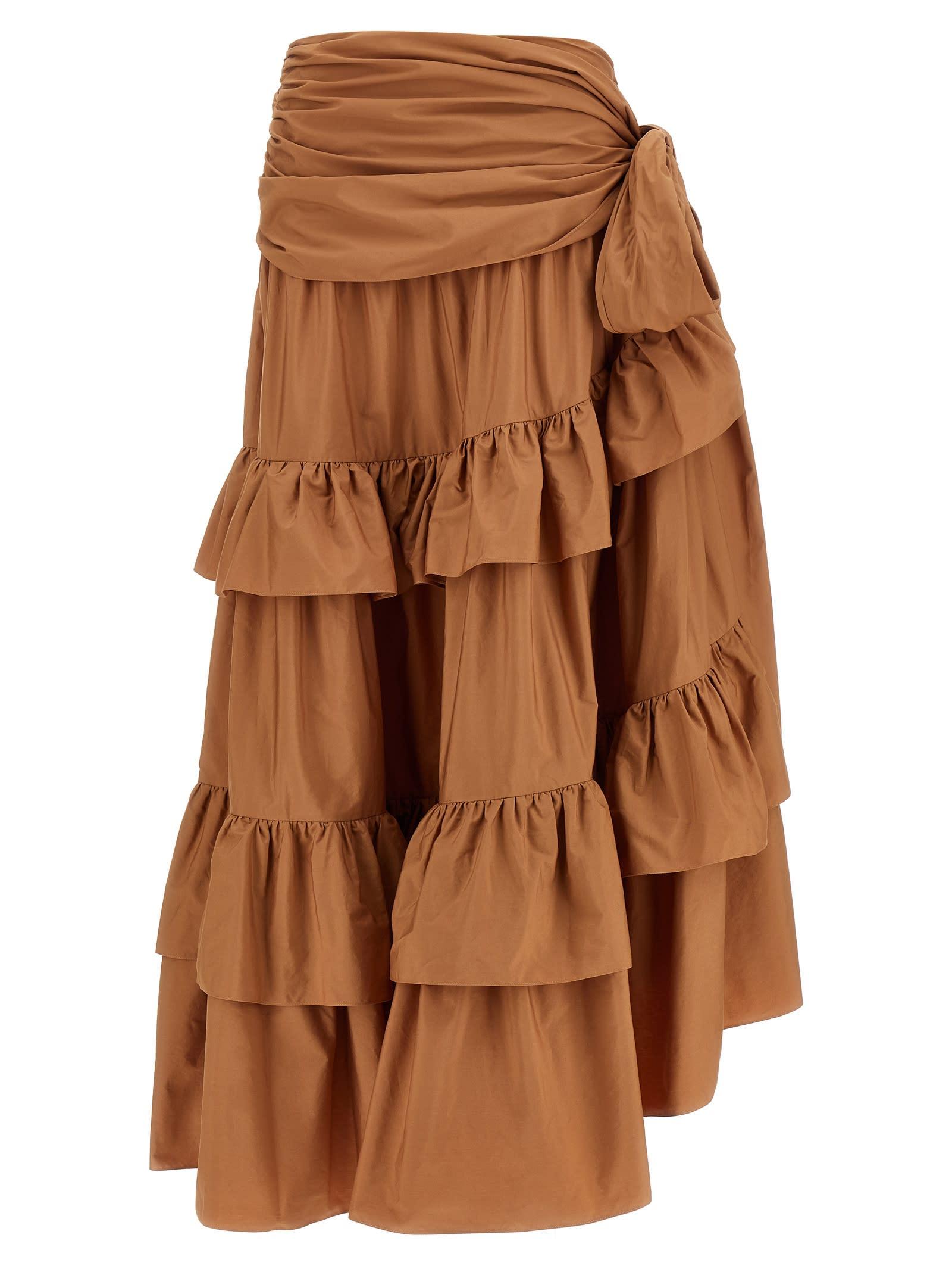 chloé flounces volant skirt