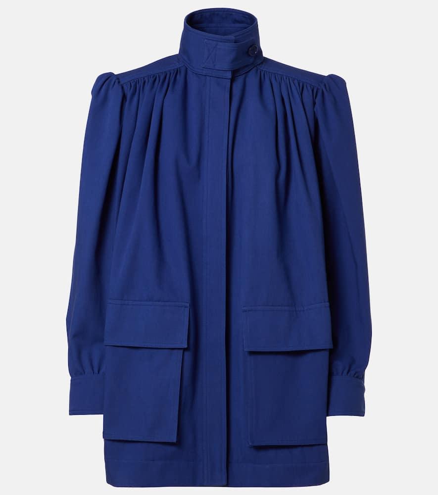 chloé gathered cotton canvas jacket
