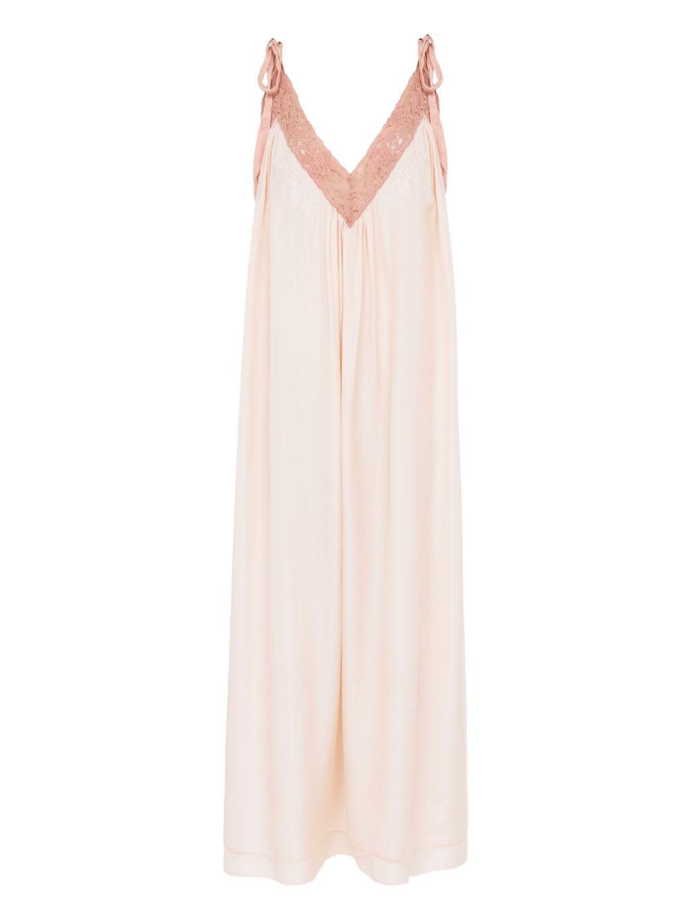 chloé habotai silk and lace dress