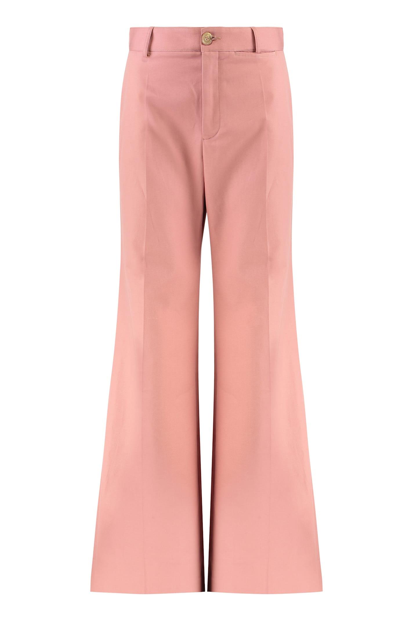 chloé high-waist wide-leg trousers