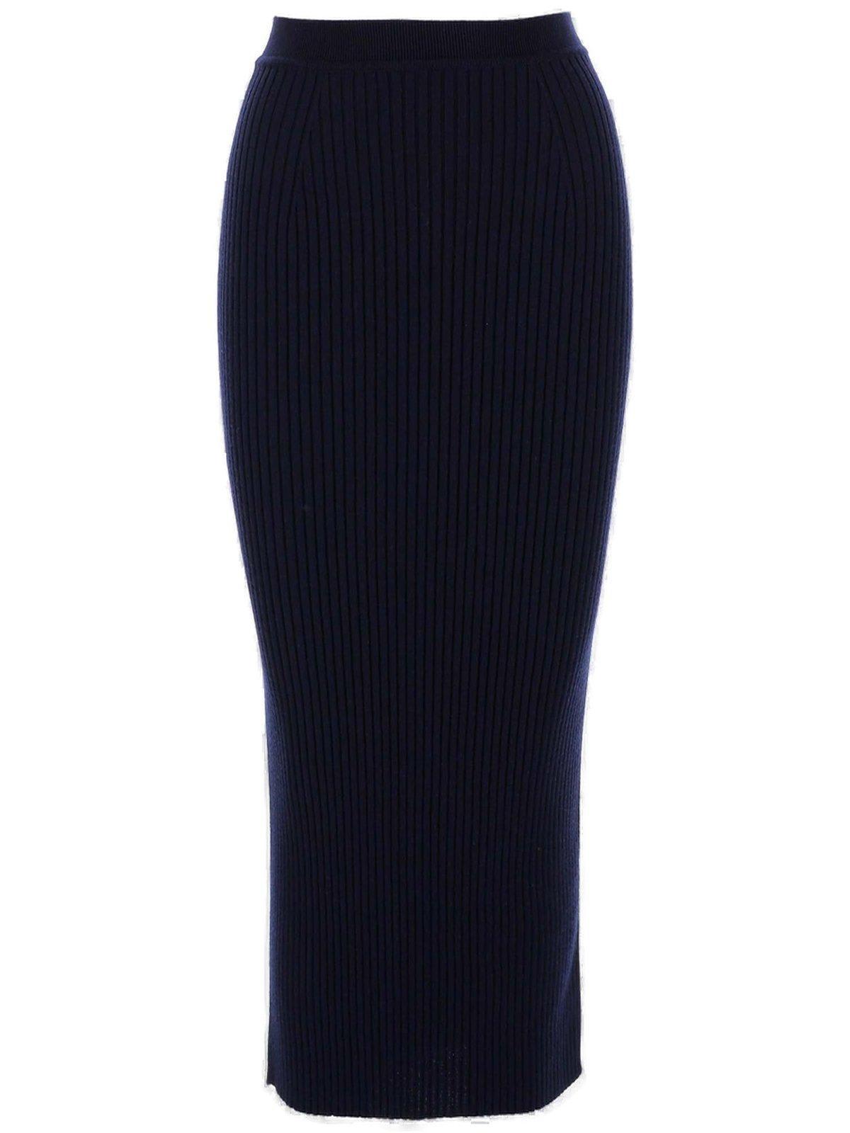 chloé high-waisted ribbed pencil skirt