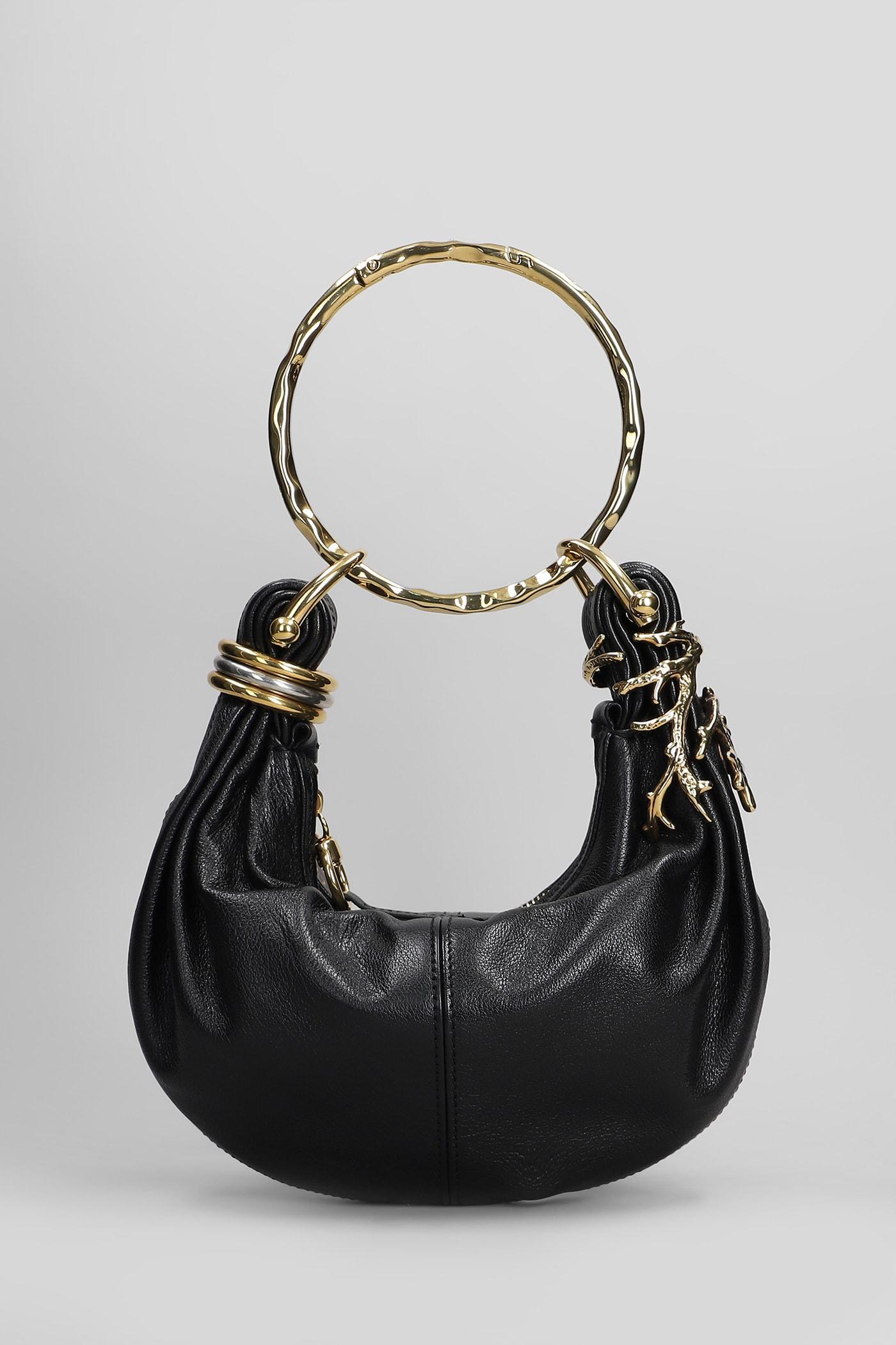 chloé hobo bag hand bag in black leather