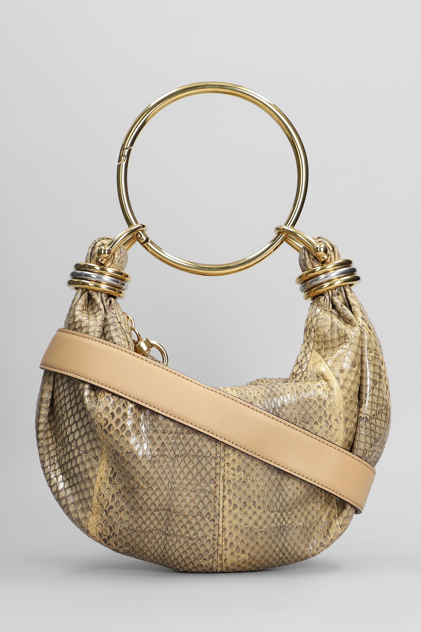 chloé hobo bag shoulder bag in beige leather