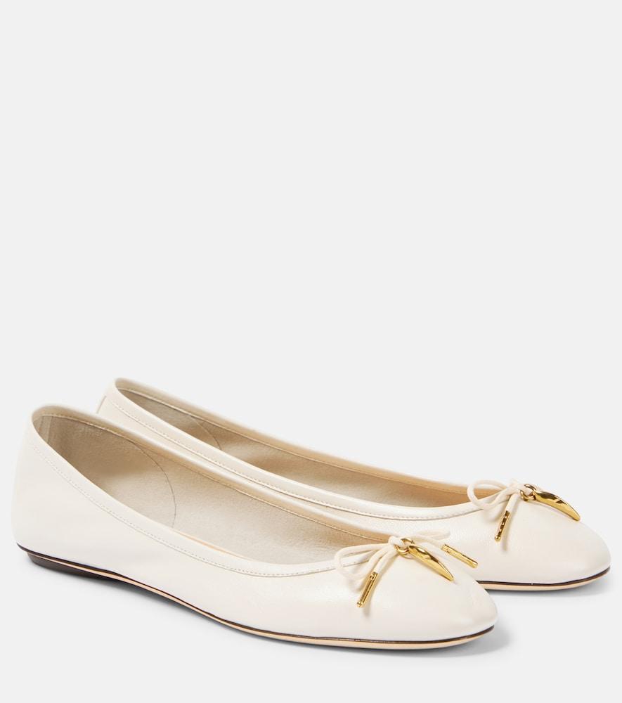 chloé iris leather ballet flats