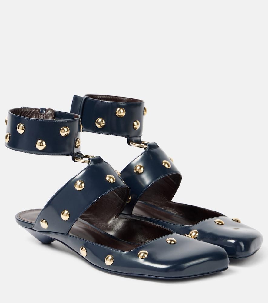 chloé jade studded leather sandals