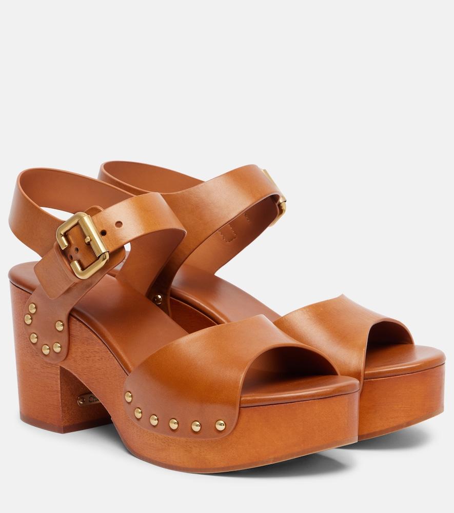 chloé jeannette 80 studded leather sandals