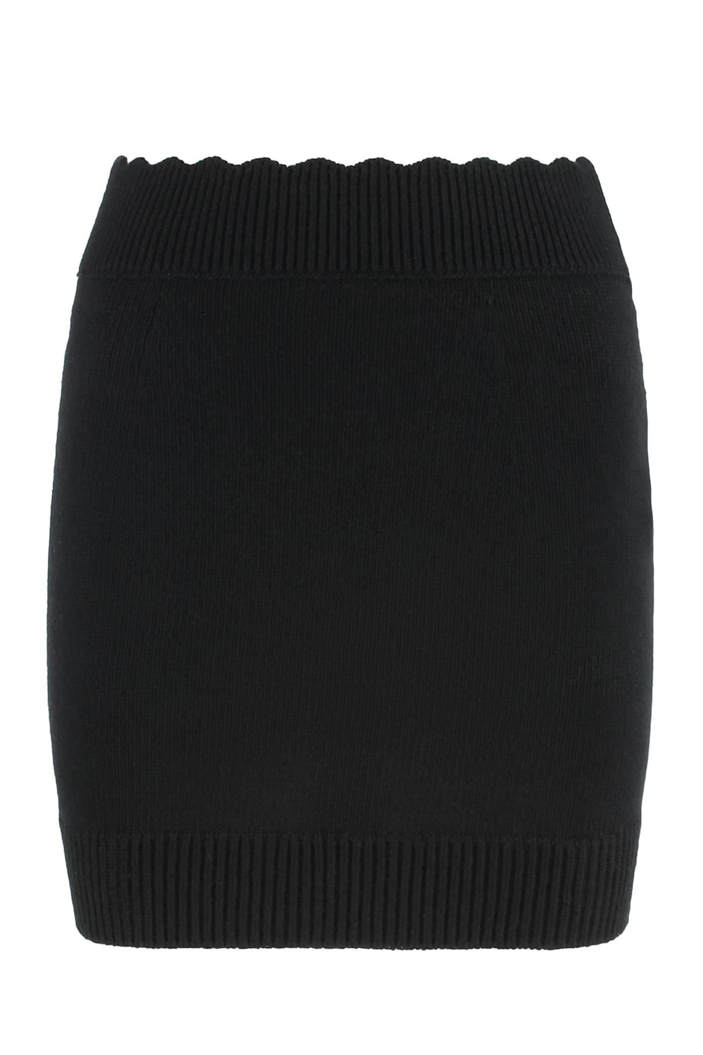 chloé knit mini skirt made of wool and cashmere