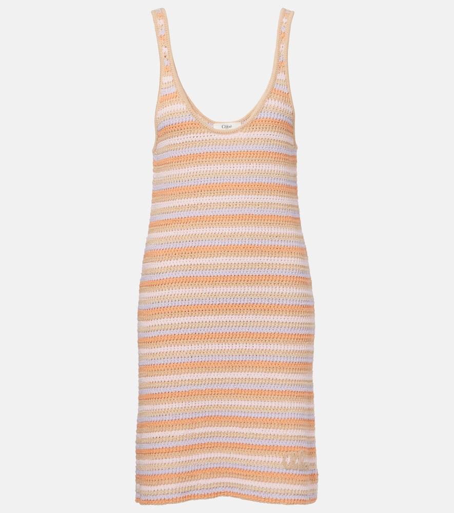 chloé knitted cotton minidress