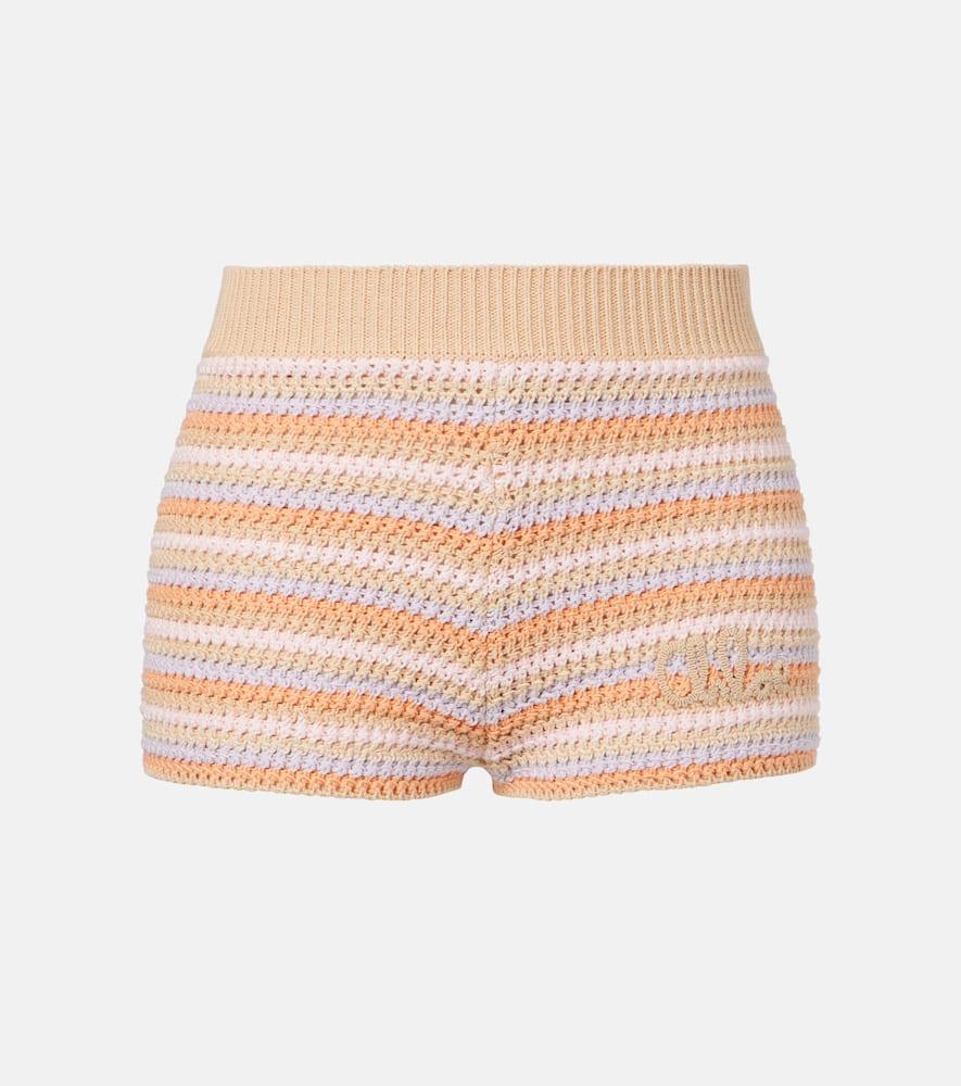 chloé knitted cotton shorts