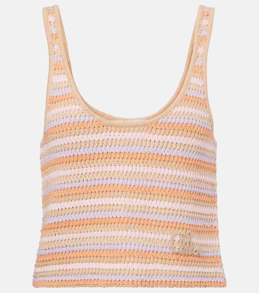 chloé knitted cotton tank top